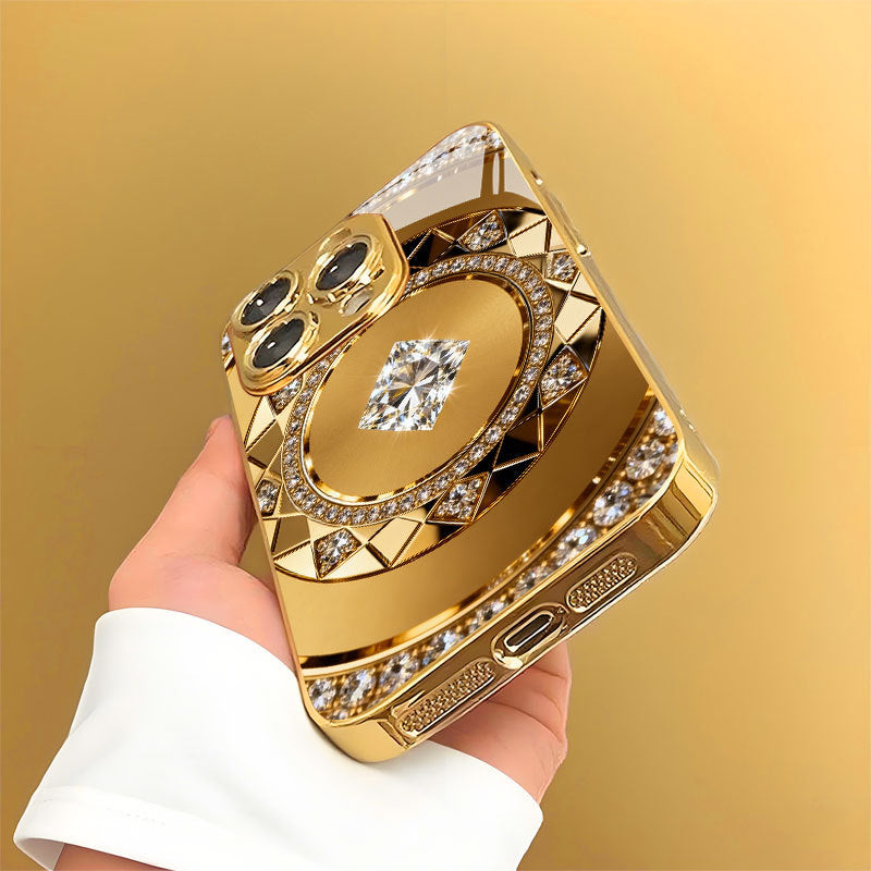 Gold Compass Pattern Hard Case for iPhone - 图片 2