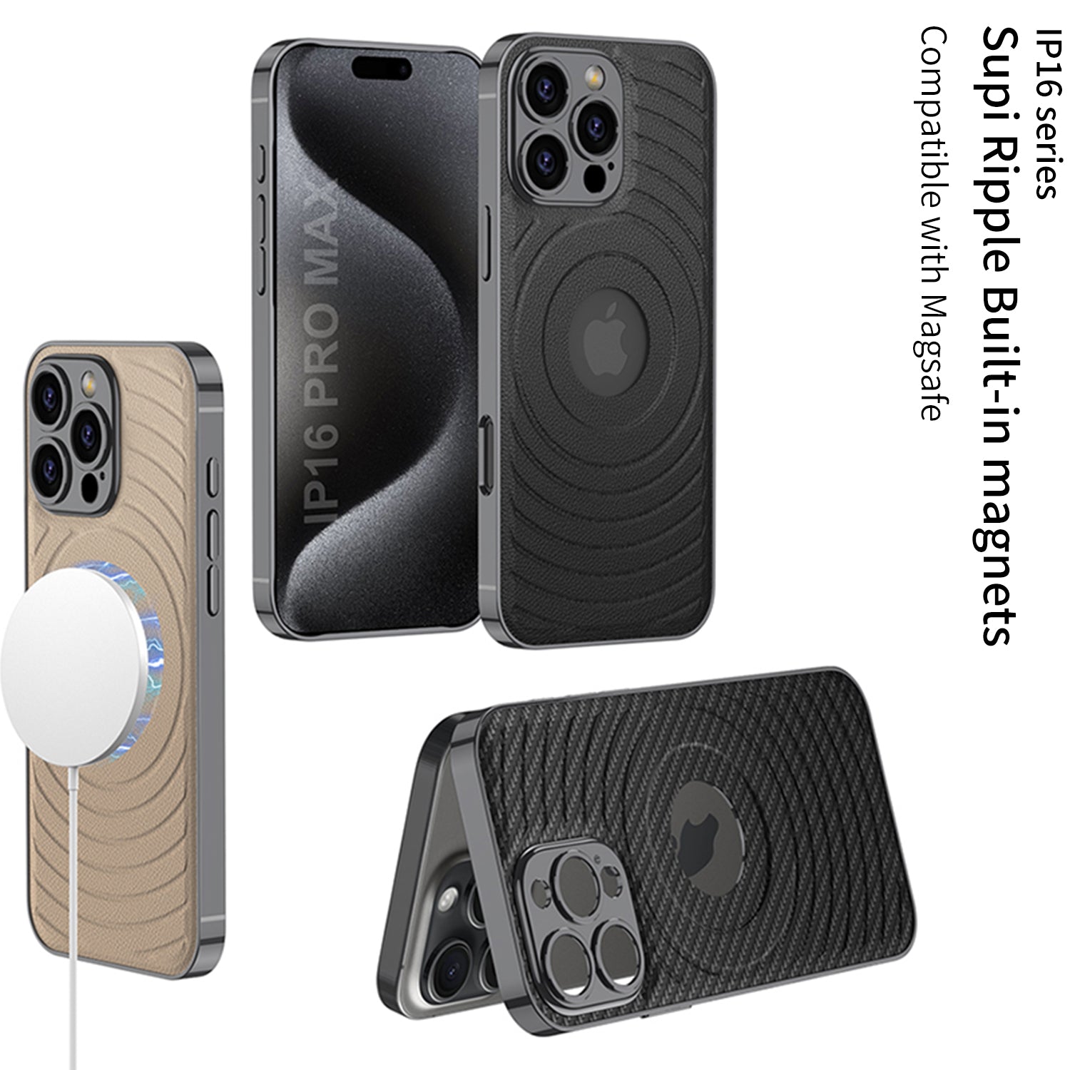 Leather Shockproof Magnetic Cover For iPhone - 图片 8