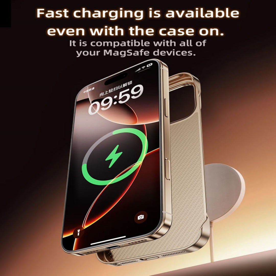 Carbon Fiber Phone Case With Magnetic Bracket For iPhone - 图片 8
