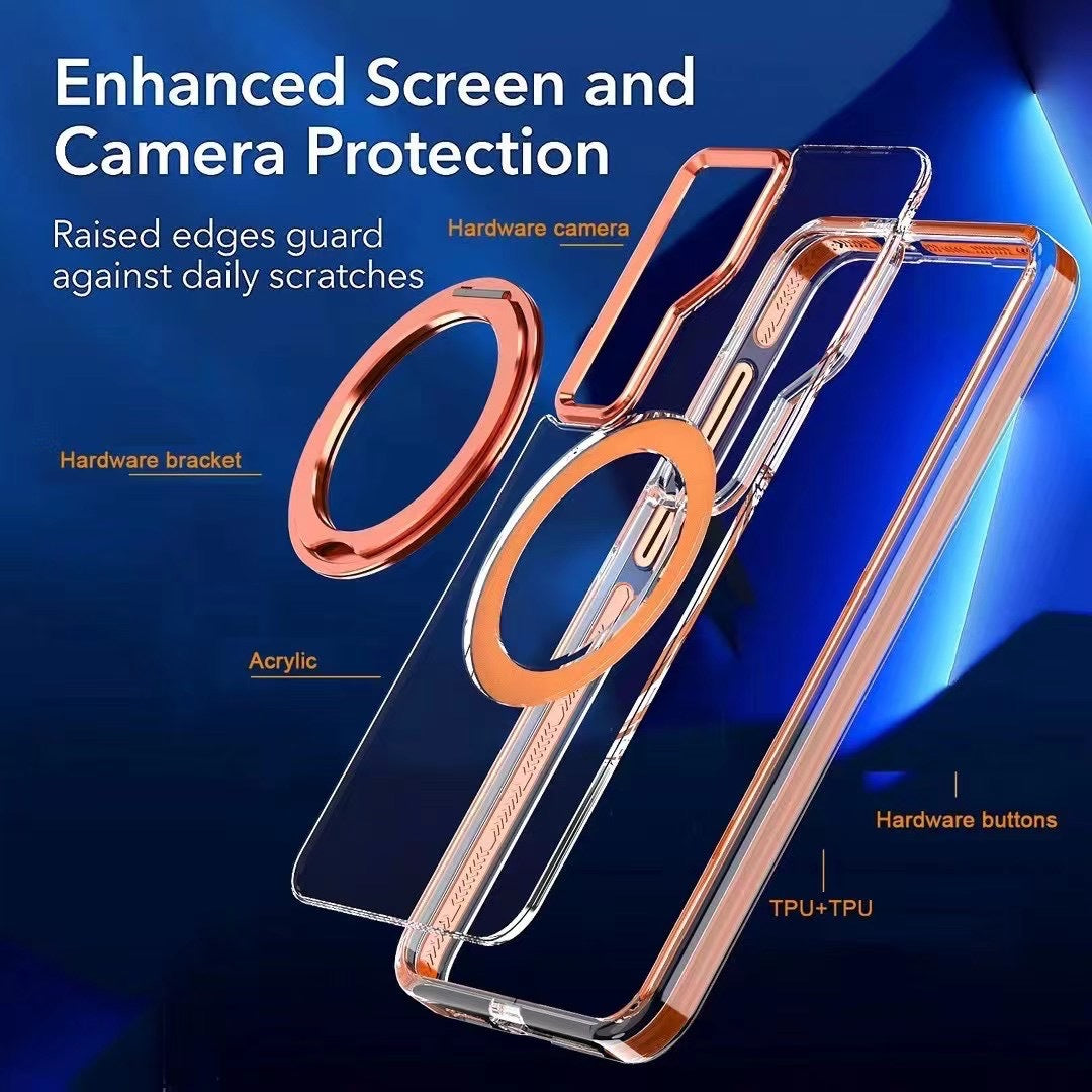 Metal Magnetic Bracket Anti-fall Protective Phone Case For Galaxy - 图片 6