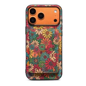 Bohemian Floral Magnetic Wallet Stand iPhone Case